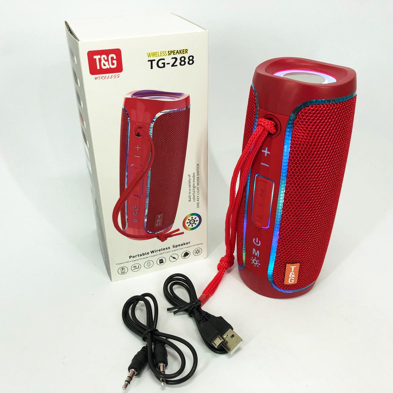 Колонка портативна з LED підсвічуванням TG288, гучна колонка для вечірки. Колір: Червоний - фото 15 Колонка портативна з LED підсвічуванням TG288, гучна колонка для вечірки. Колір: Червоний - фото 15