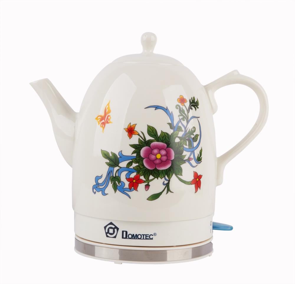 Электрочайник керамический Domotec MS-5055/4607 1500 Вт с узором 1,5 л Белый Электрочайник керамический Domotec MS-5055/4607 1500 Вт с узором 1,5 л Белый