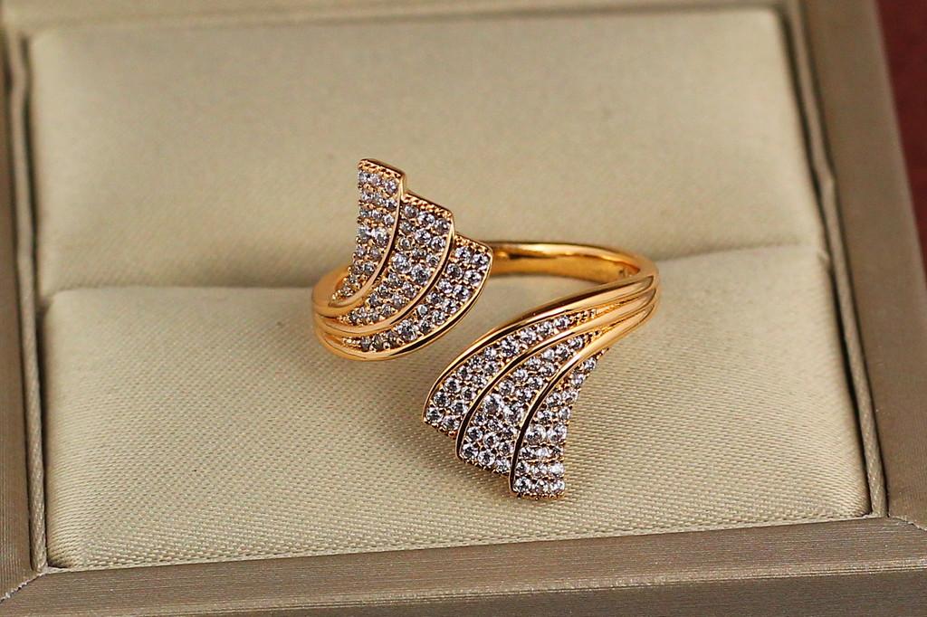 Кольцо Xuping Jewelry Русалка раздвижное р. 18 Золотистый