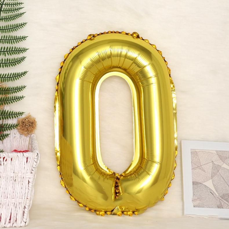 Кулька надувна фольгована 32" цифра 0 Золотий (TV-shop 1347-0)
