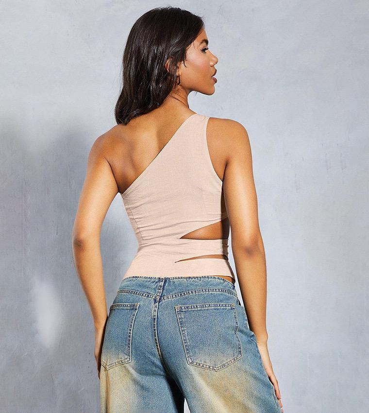 Топ Мisspap на одне плече Бежевий (29502695) - фото 2 Топ Мisspap на одне плече Бежевий (29502695) - фото 2