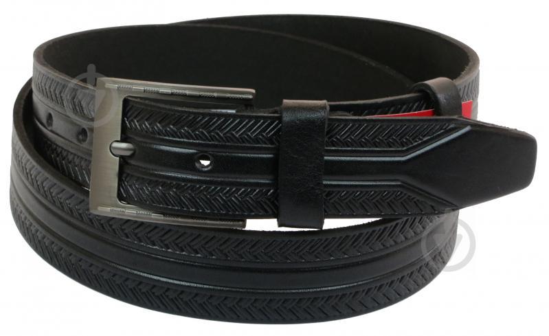 Кожаный ремень Skipper 110-130 x 3.8 см Черный (1004-38)