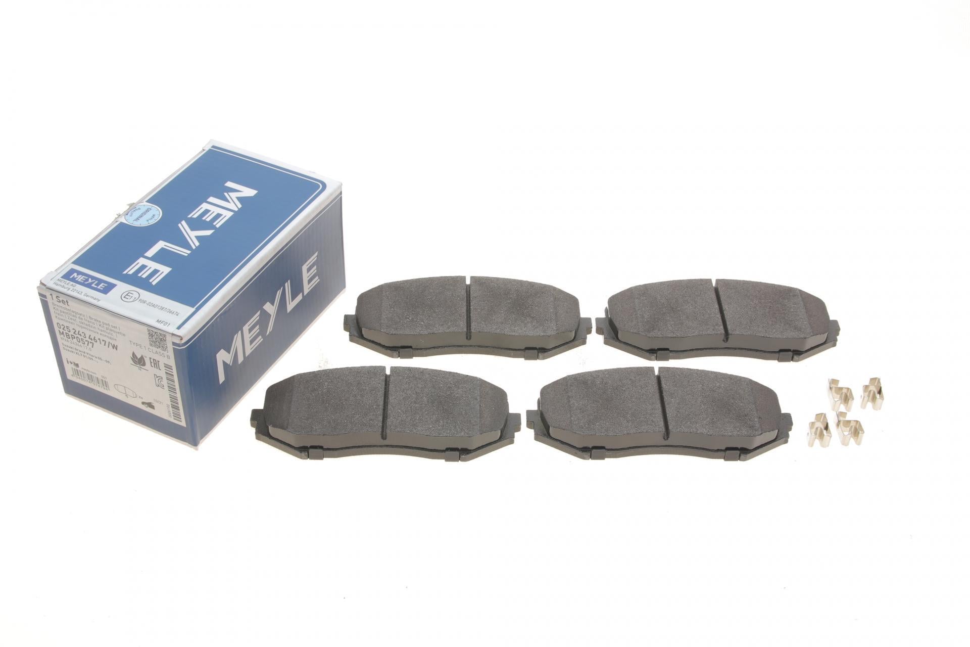 Колодки гальмівні передні Meyle 025 243 4617/W Suzuki Grand Vitara 4x4 05-15 Tokico