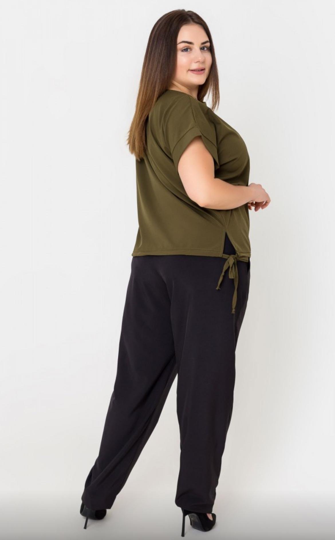 Блузка женская темила р. 62 Хаки (2288812456) - фото 2 Блузка женская темила р. 62 Хаки (2288812456) - фото 2