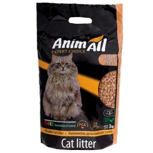 Наполнитель древесный AnimAll для кошек 3 кг