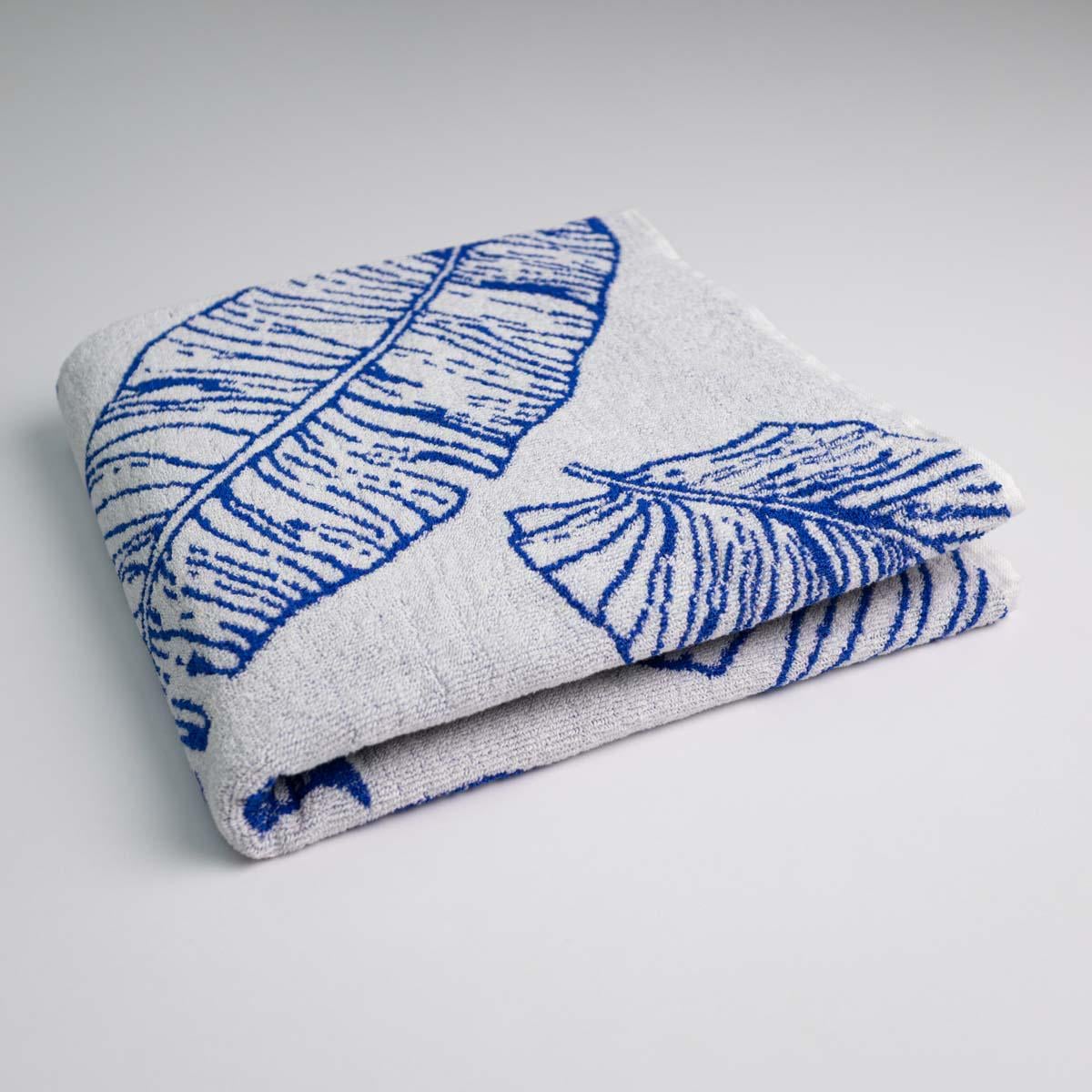 Полотенце махровое GM Textile с рисунком перо 70х140 см 400 г/м2 Синий (rmf400-140-blue)