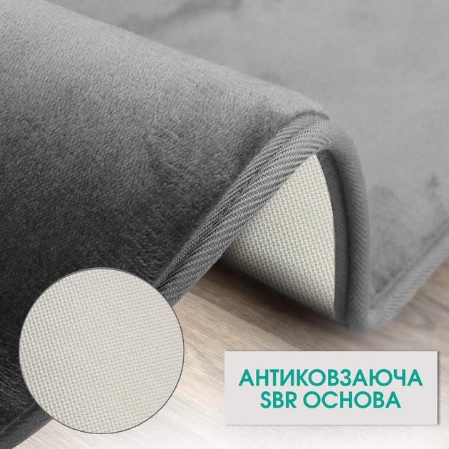 Набір килимків для ванної та туалету Decor Comfort антиковзкі з ефектом пам'яті 3 шт. Синій (7802516) - фото 9