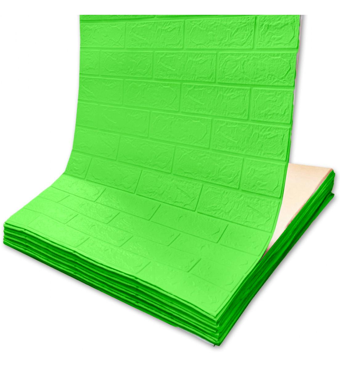 3D-панель под кирпич самоклеющаяся 3080x700x3 мм Зеленый