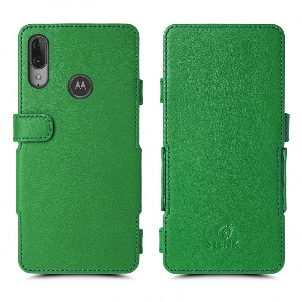 Чехол книжка Stenk Prime для Motorola Moto E6 Plus Зеленый (65481)