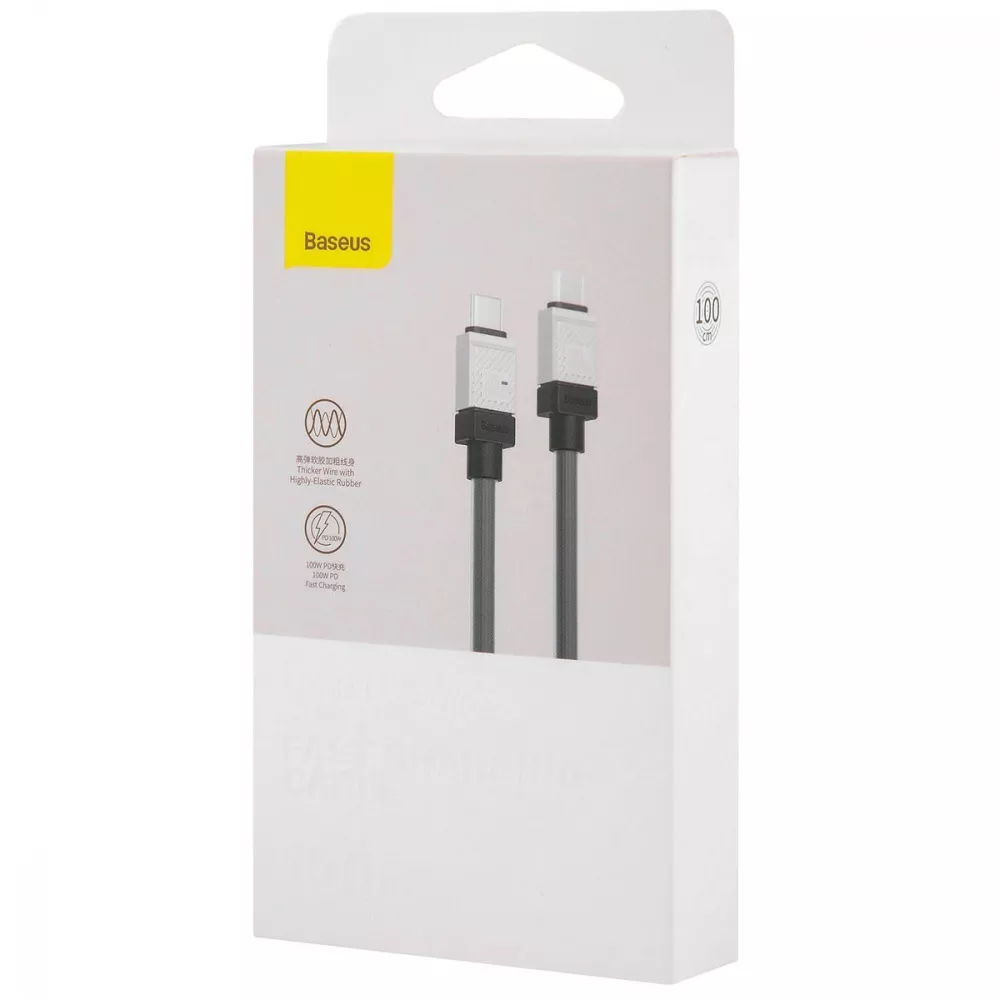 Кабель зарядки BASEUS CoolPlay Series Fast Charging Type-C to Type-C 100W 1 м (white)