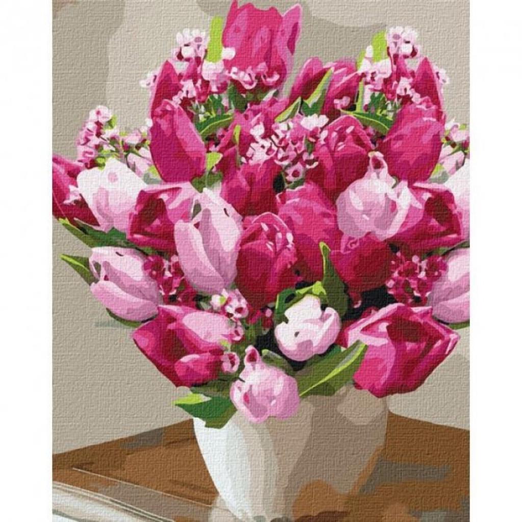 Картина по номерам Идейка Яркие тюльпаны КНО3006 холст на подрамнике 40х50 см (1385349566)