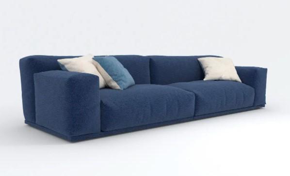 Диван прямой Jecksonloft Брюс рогожка 210х112х75 см Синий (0131/210) - фото 6