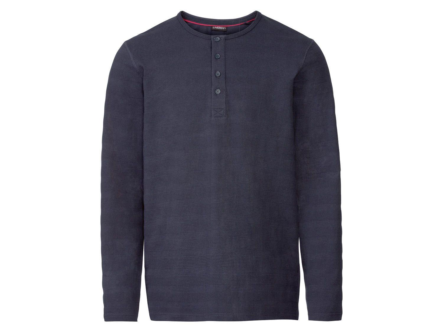 Джемпер мужской Livergy 330652 вафельная текстура M Темно-синий (73419)
