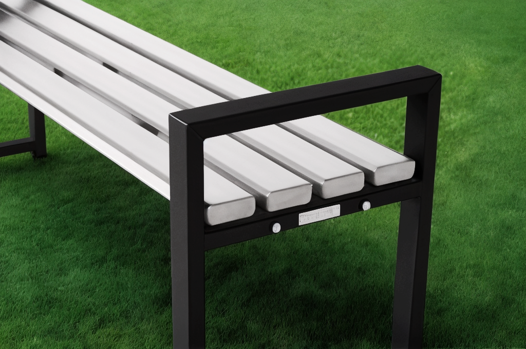Лавка з ПВХ профілю ТОБІ ШО модерн без спинки 1514х598х415 мм Біло-чорний - фото 4 Лавка з ПВХ профілю ТОБІ ШО модерн без спинки 1514х598х415 мм Біло-чорний - фото 4