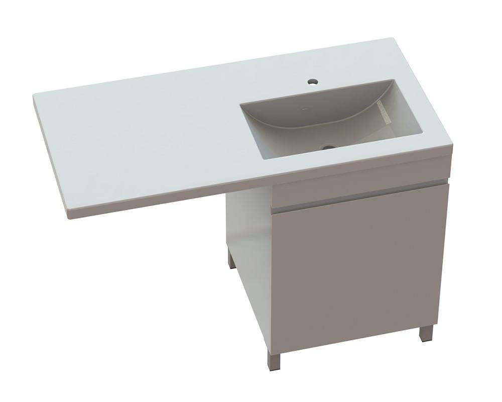 Тумба Джорджія з умивальником Юнона А100 правий Білий глянець (1882351015)