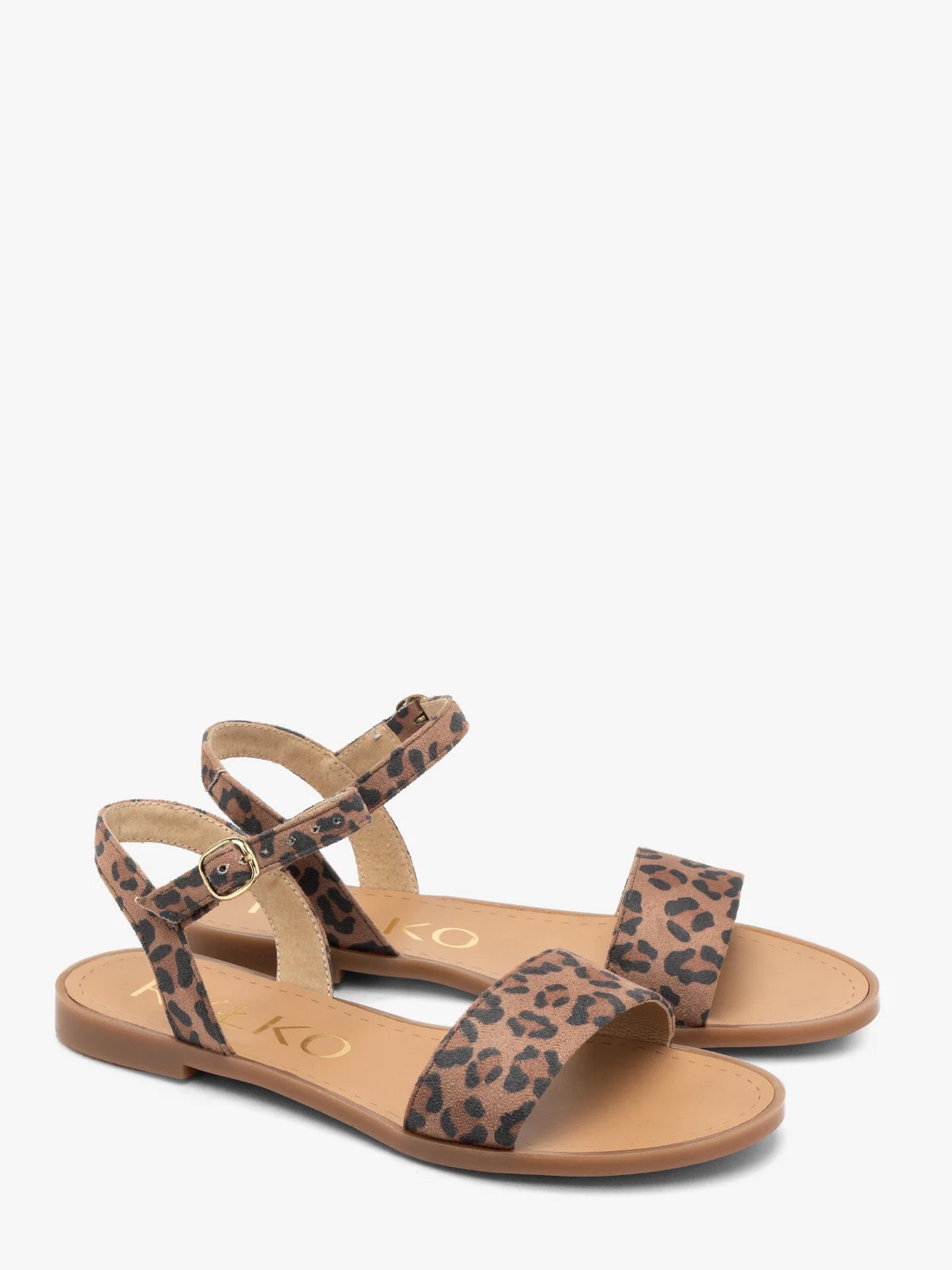 Босоножки женские без каблука RYLKO р. 40 Леопардовый (0AFN9_AQ _1TR)