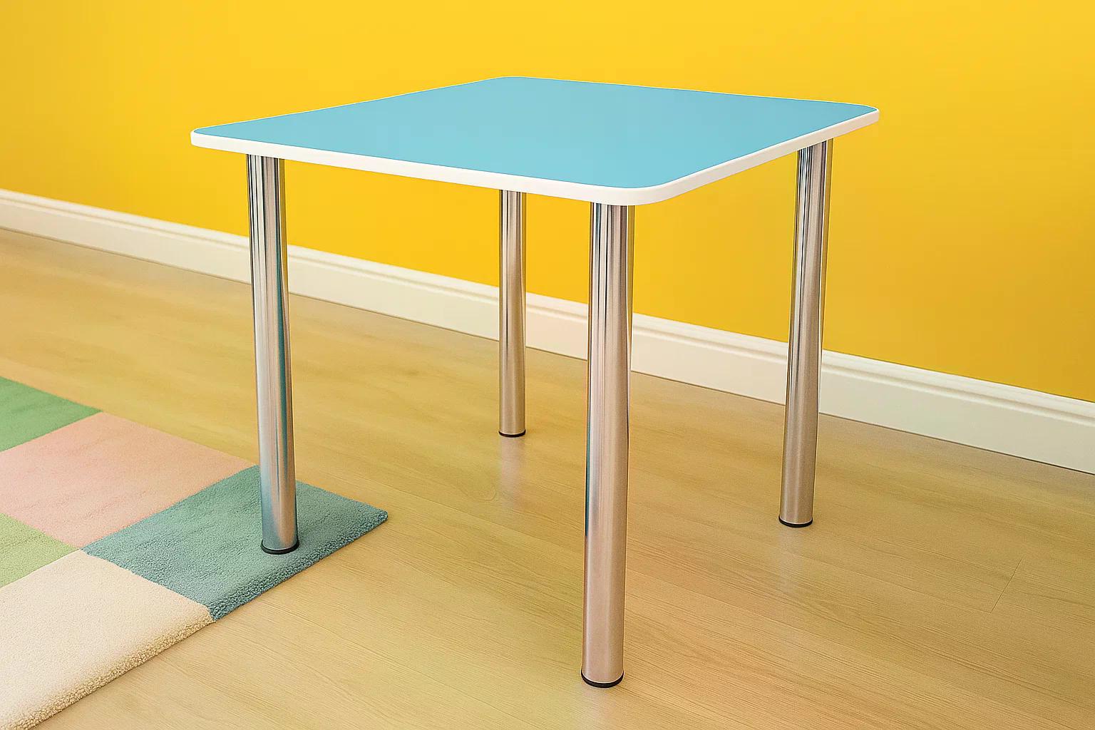 Стол обеденный для кафе баров школьных столовых 775х775х750 мм Синий Стол обеденный для кафе баров школьных столовых 775х775х750 мм Синий