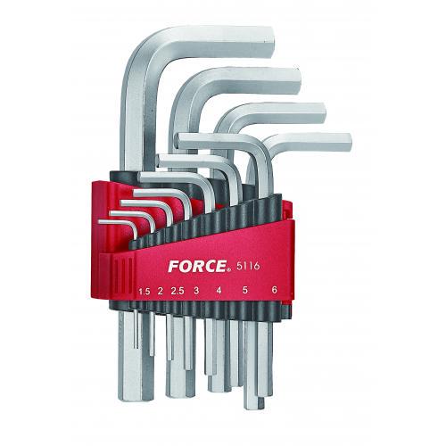 Набір ключів Force HEX 6 грані 11 предметів 1,5-12 мм - фото 1 Набір ключів Force HEX 6 грані 11 предметів 1,5-12 мм - фото 1