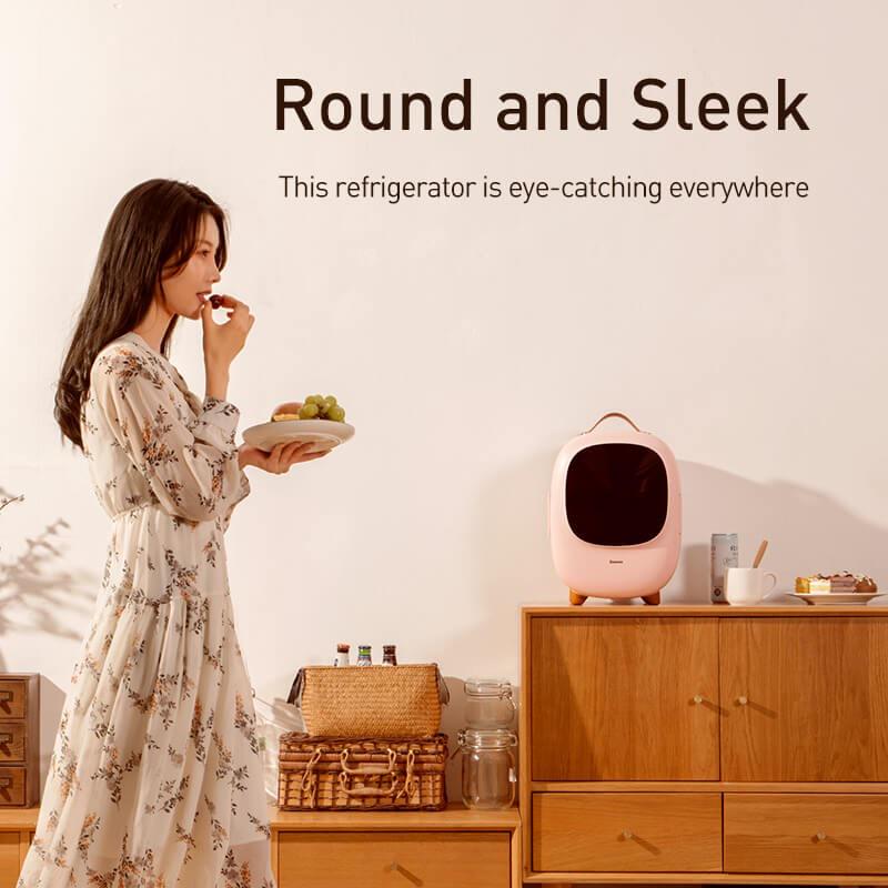Мини-холодильник BASEUS Zero Space Refrigerator |8L, 220V, DC Auto/AC Home Cord| (CRBX01-A04) pink - фото 4 Мини-холодильник BASEUS Zero Space Refrigerator |8L, 220V, DC Auto/AC Home Cord| (CRBX01-A04) pink - фото 4