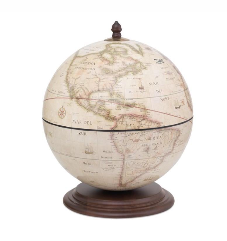 Глобус-бар настольный Zoffoli Srl Италия Giove old h 50 см d 40 см White (248 0024)