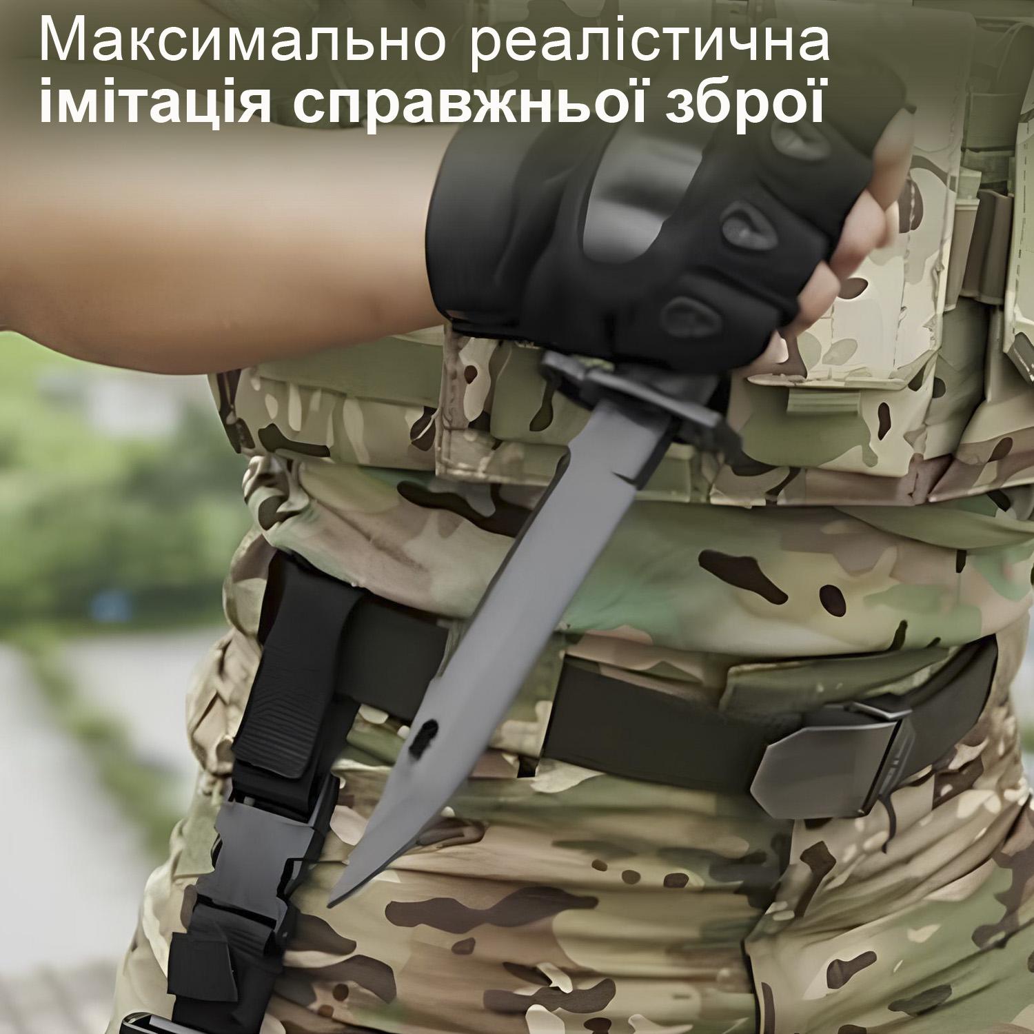 Ніж макет тренувальний GDragon гумовий Зелений (141_13_0_2) - фото 7