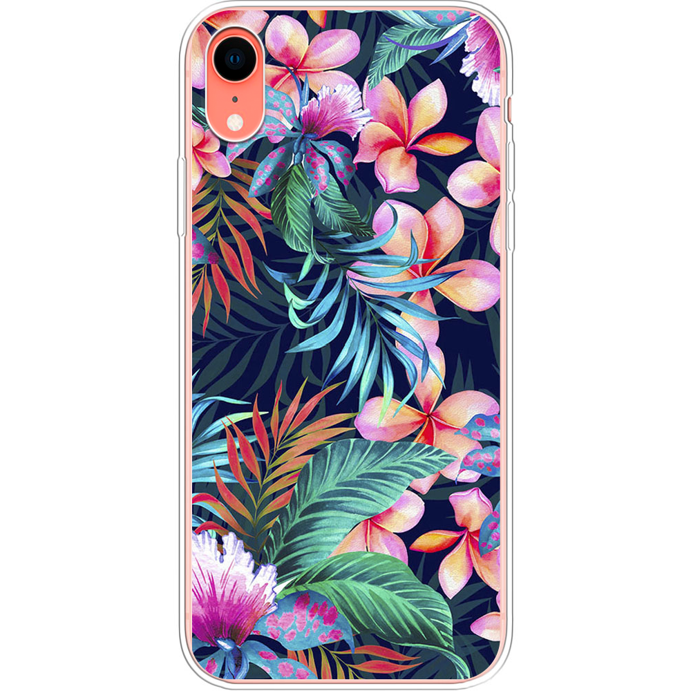 Чохол Boxface iPhone XR flowers in the tropics Прозорий силікон (35417-up1971-35417)