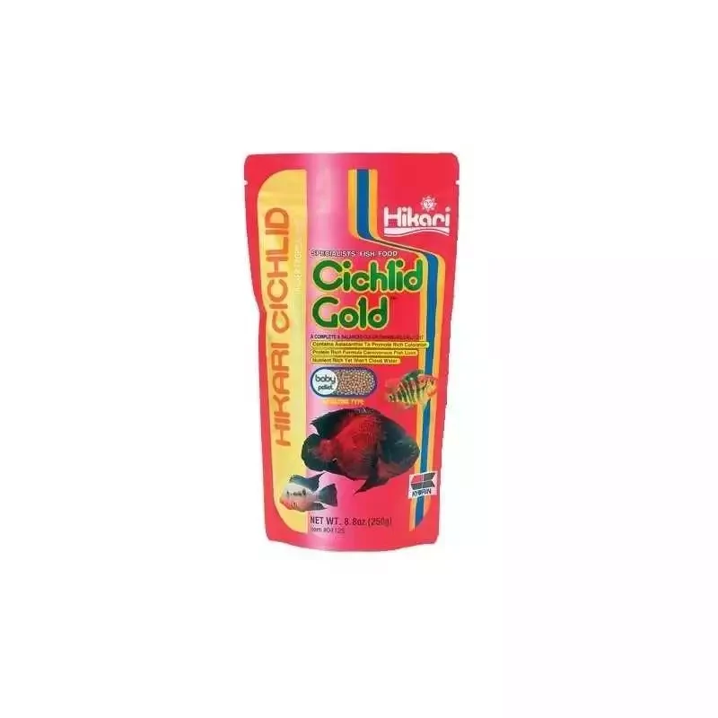Корм Hikari Cichlid Gold для улучшения цвета малька цихлид 4-15 см SS гранулы 1,7-2,0 мм 250 г (04128)