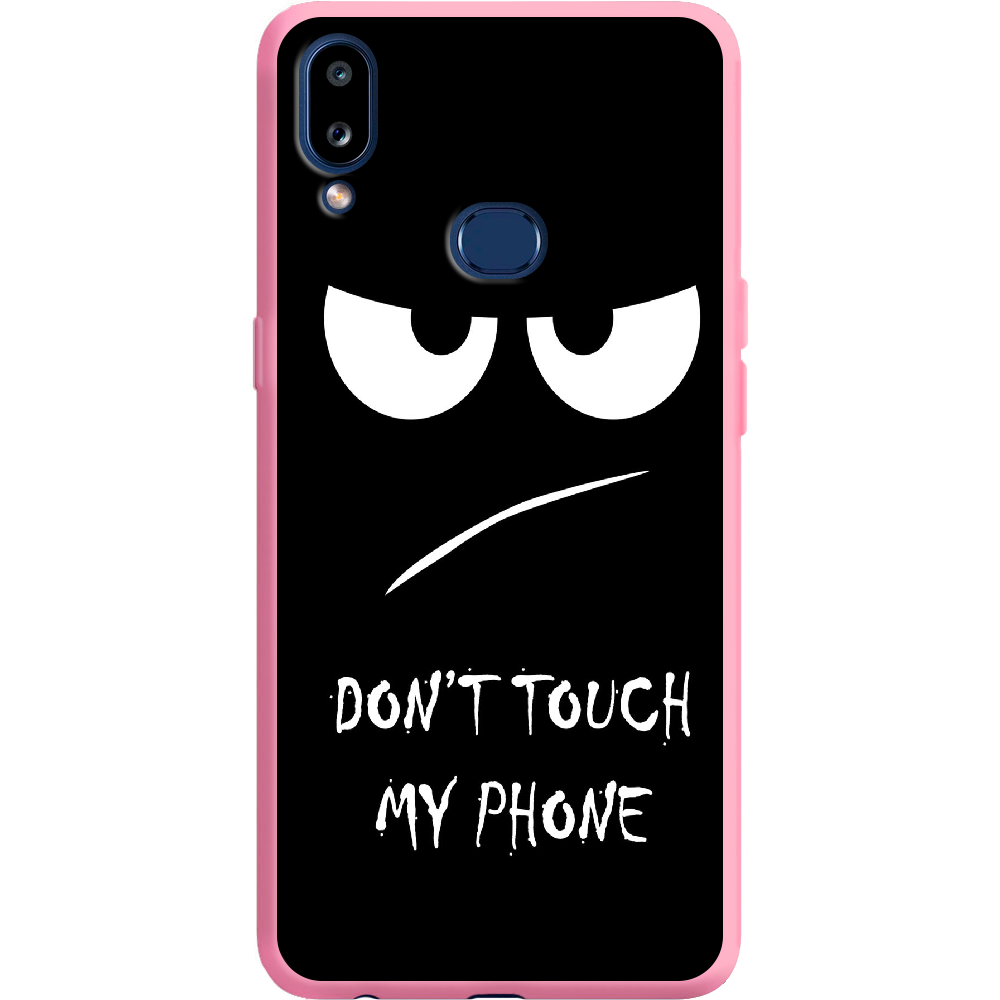 Чохол Boxface Samsung A107 Galaxy A10s Don't Touch my Phone Рожевий силікон (37944-up535-42164)
