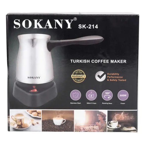 Электротурка Sokany SK-214 500 мл 600 Вт - фото 7 Электротурка Sokany SK-214 500 мл 600 Вт - фото 7