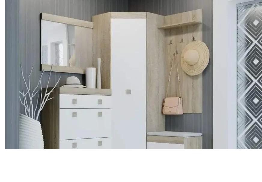 Прихожая модульная Эверест Соната 6 5 эл. Дуб Сонома/Белый (DTM-2198)