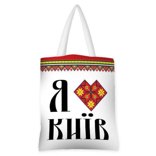 Сумка женская тканевая Presentville "Я люблю Київ" (SV KIE005 WH)