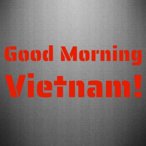 Наклейка "Good morning Vietnam!" 15x5,7 см Красный (22827004)