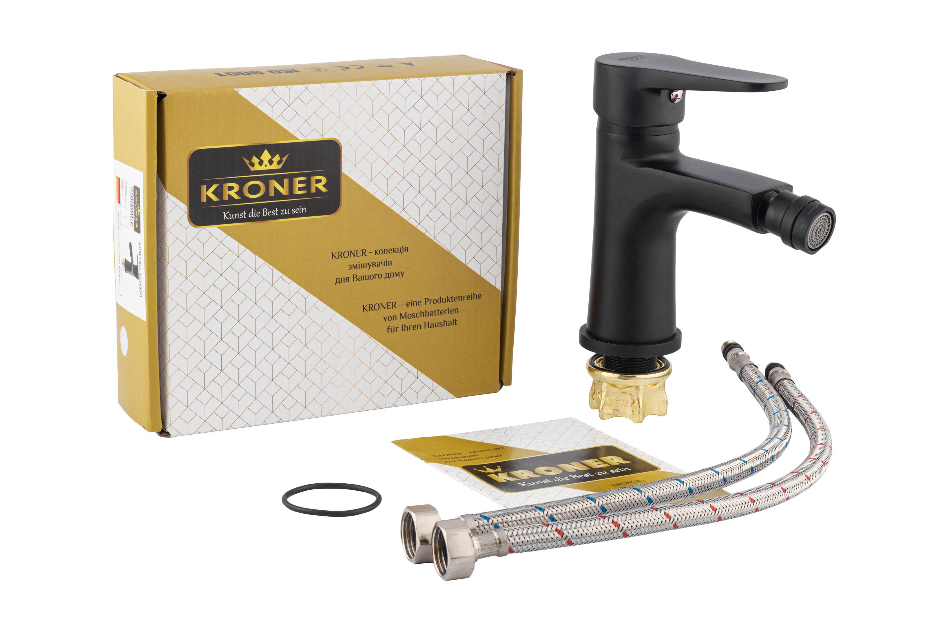 Смеситель для гигиенического душа Kroner Elbe на биде CV023769 Черный (136739) - фото 4 Смеситель для гигиенического душа Kroner Elbe на биде CV023769 Черный (136739) - фото 4