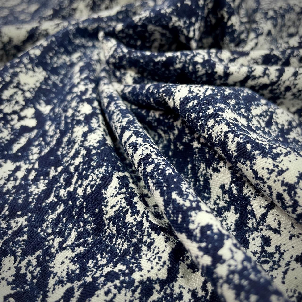 Ткань трикотаж хлопок тонкий Синий мрамор (24479396) - фото 3 Ткань трикотаж хлопок тонкий Синий мрамор (24479396) - фото 3