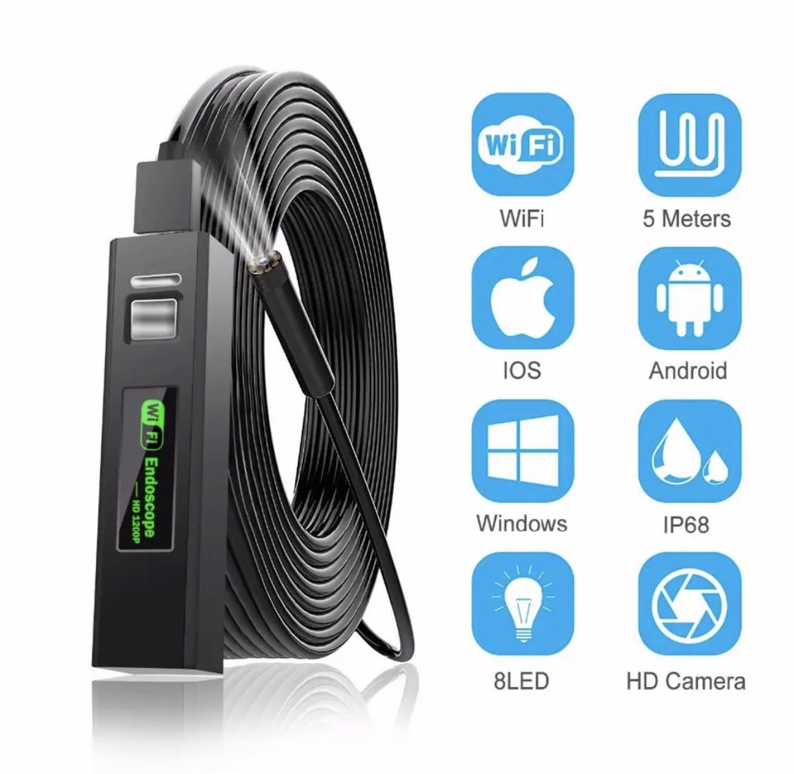 Ендоскоп WiFi F150 HD 1200P 2Mp USB для Android/iOS/Windows/Mac 3,5 м - фото 6