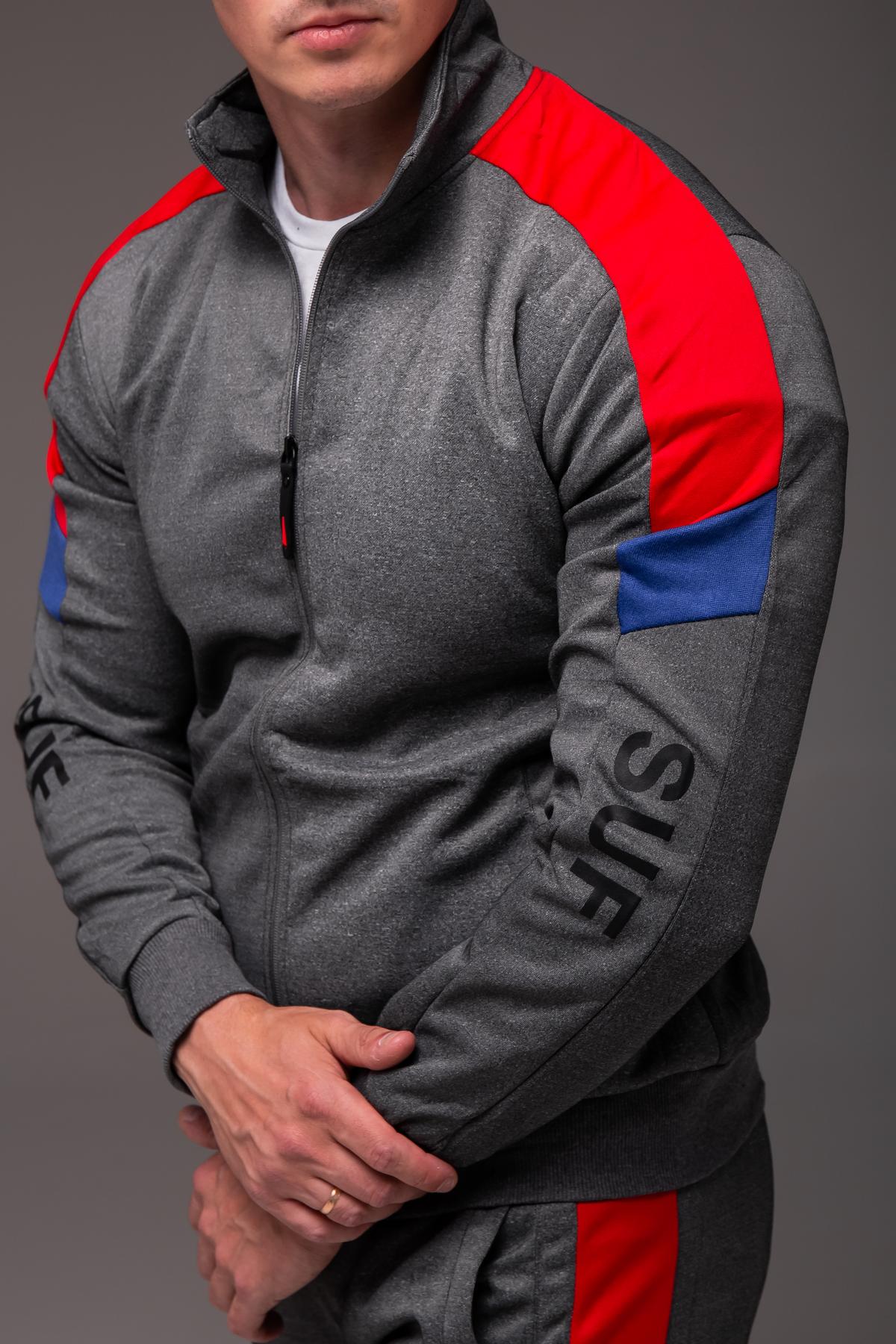 Костюм чоловічий спортивний Suf трикотажний 3XL Сірий (2409/4) - фото 7 Костюм чоловічий спортивний Suf трикотажний 3XL Сірий (2409/4) - фото 7