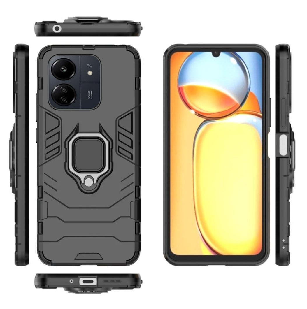 Чехол бампер Primolux Ring Armor для Xiaomi Redmi 13C / Poco C65 - Black - фото 2 Чехол бампер Primolux Ring Armor для Xiaomi Redmi 13C / Poco C65 - Black - фото 2