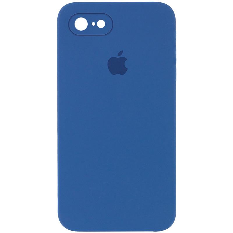 Противоударный чехол Silicone Case Square Full Camera Protective (AA) для Apple iPhone 6/6s (4.7") Синий / Navy blue