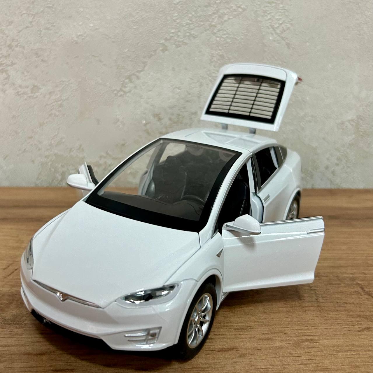 Игрушечная машинка Tesla Model 1:24 металлическая Белый (2403C White) - фото 12