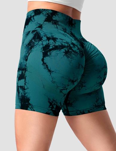 Шорти жіночі з пуш-ап TieDye 18679 S Темно-Зелений(5031189) - фото 2