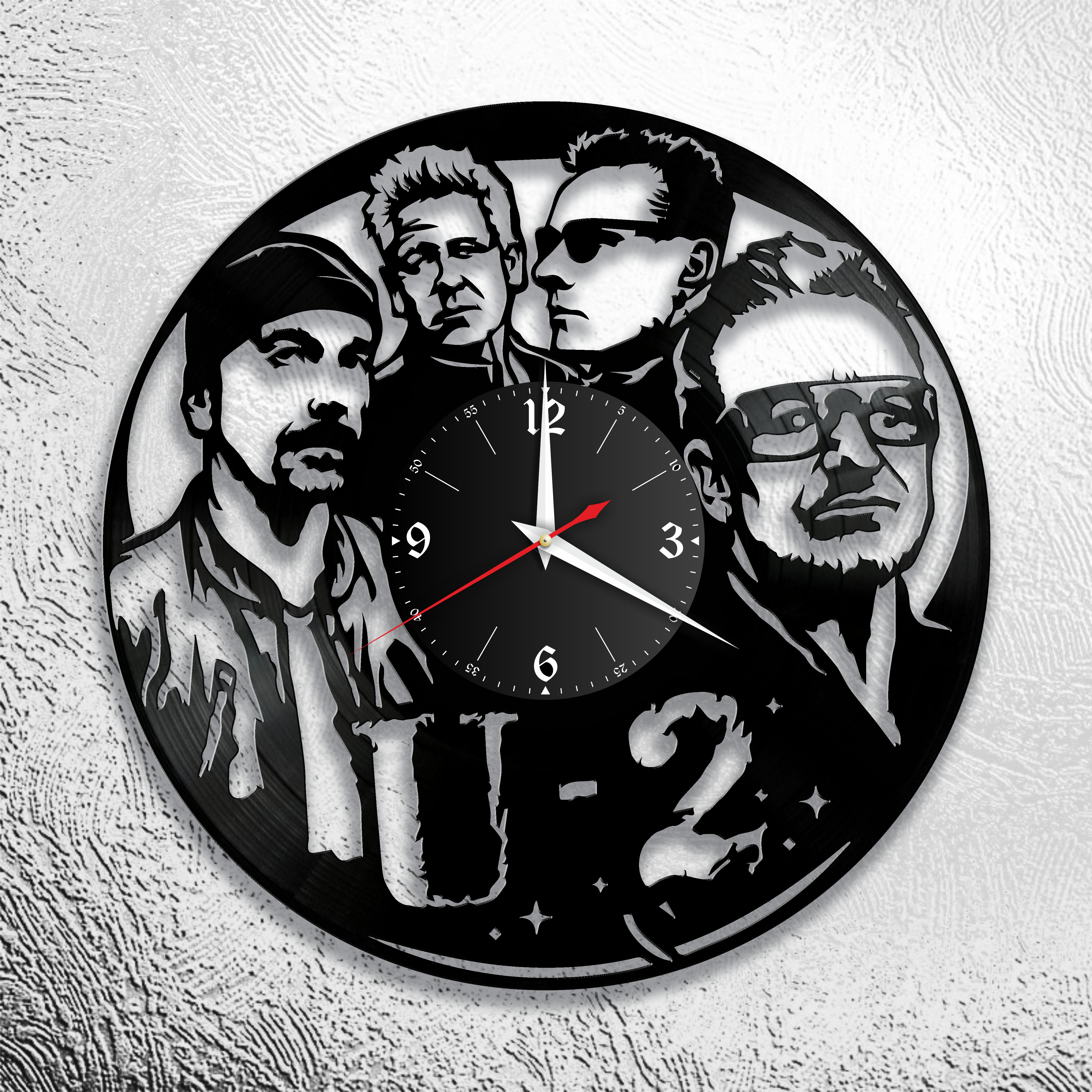 Часы настенные U2 0717 из виниловой пластинки