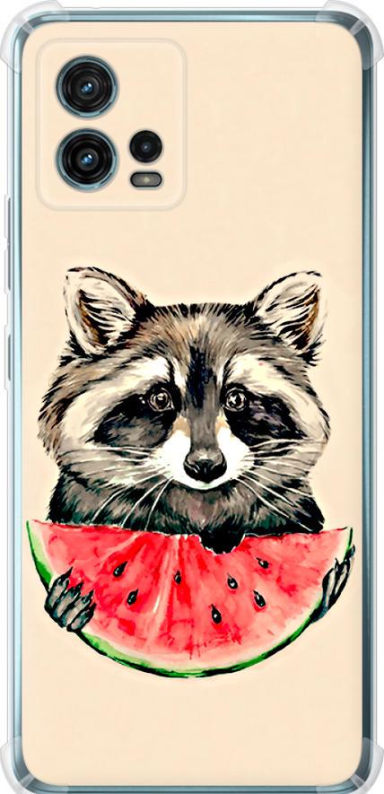 Чехол на Motorola G72 Енотик с арбузом (4605sp-2859-42517)