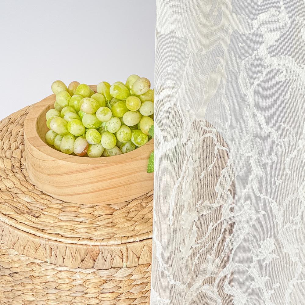 Тканина тюль жакард Мікрія 285 см 57 гр/м2 V-bej - фото 5