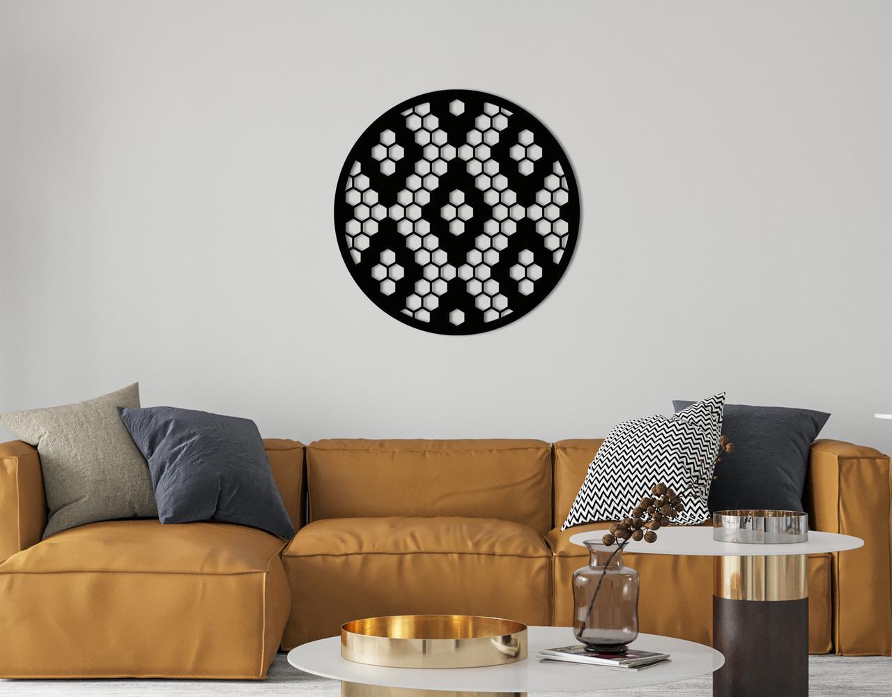 Декоративное панно на стену Upwood Decor Circle-056 13 80х80 см Black (1579674041)