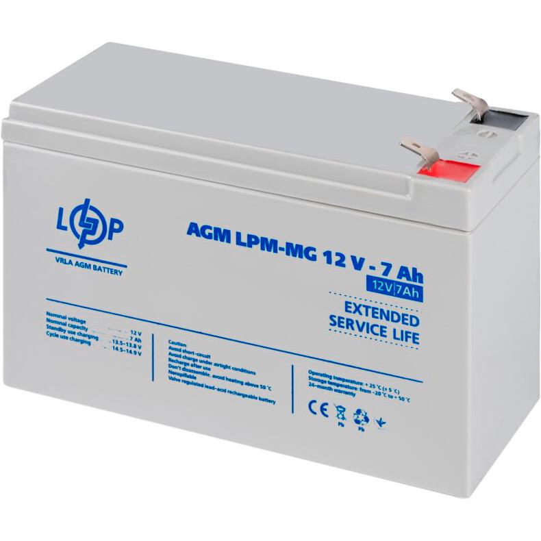 Аккумулятор для ИБП LogicPower LPM-MG 12/7 Ah (6552) - фото 3 Аккумулятор для ИБП LogicPower LPM-MG 12/7 Ah (6552) - фото 3