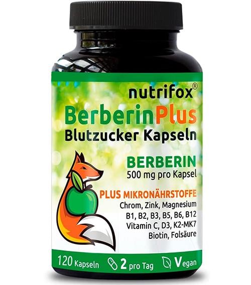 Витамины для иммунитета Nutrifox Берберин 500 мг 120 капс. (50091657)