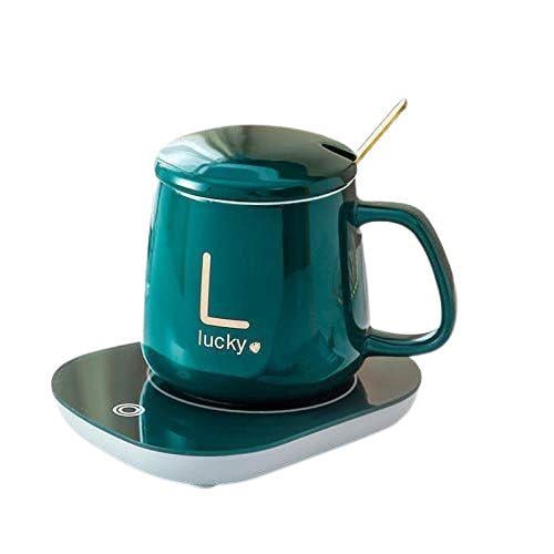 Чашка з кришкою з підігрівом на підставці до 55 °C Coffee Cup And Saucer 350 мл Зелений - фото 2 Чашка з кришкою з підігрівом на підставці до 55 °C Coffee Cup And Saucer 350 мл Зелений - фото 2