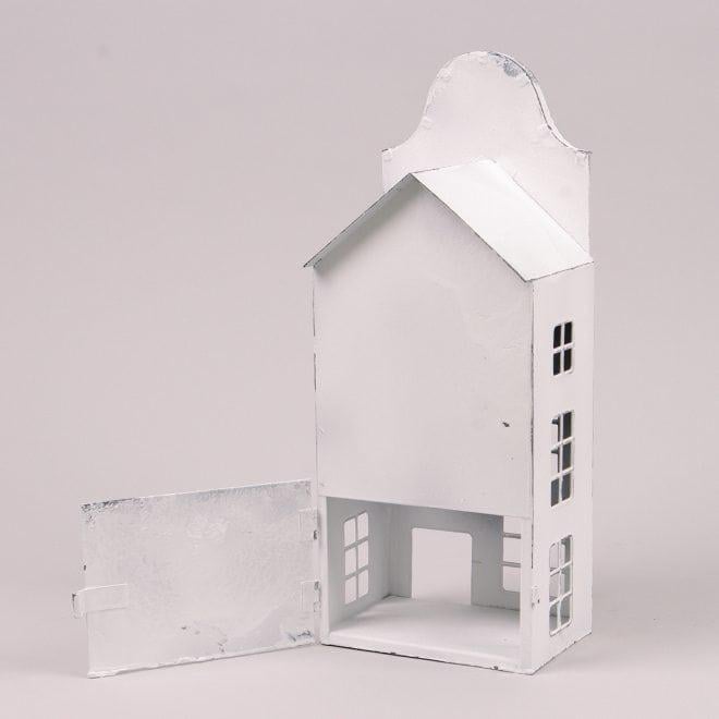 Свічник Flora Будиночок металевий 33 см Білий (39568) - фото 3