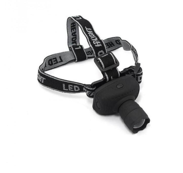 Фонарь налобный Bigem BM-005 с зумом дальностью 100 м на батарейках три режима работы (11072263)