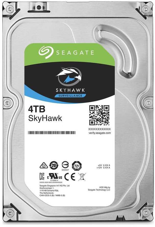 Жорсткий диск Seagate SkyHawk HDD 3,5" SATA 4TB 5900rpm/256MB (ST4000VX016)